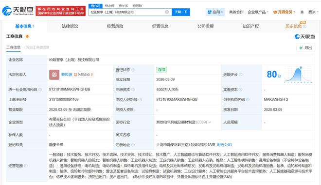松延動力成立上海智享科技公司，深耕人工智能軟件開發